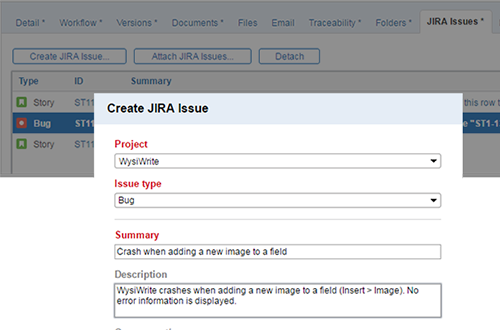 Out-of-the-box JIRA integration